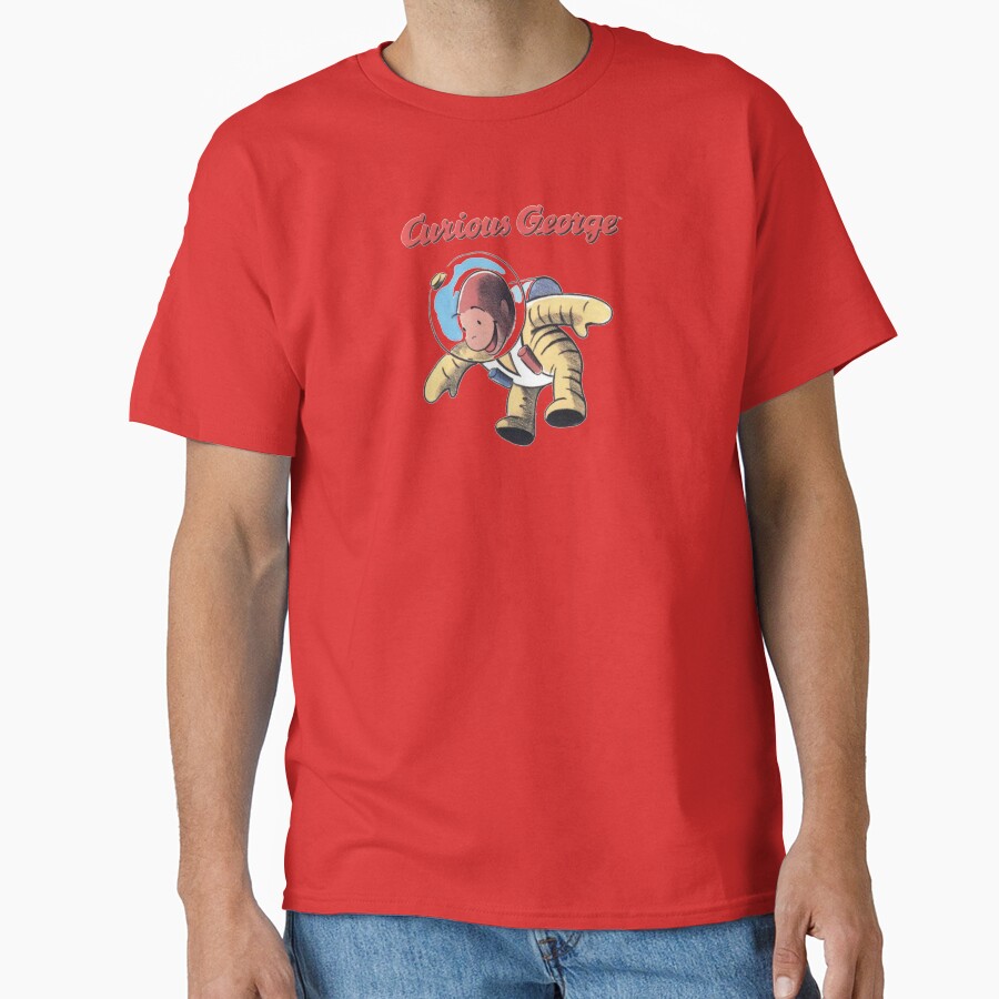 Cute Astronaut Monkey Curious George T-shirt - Image 5