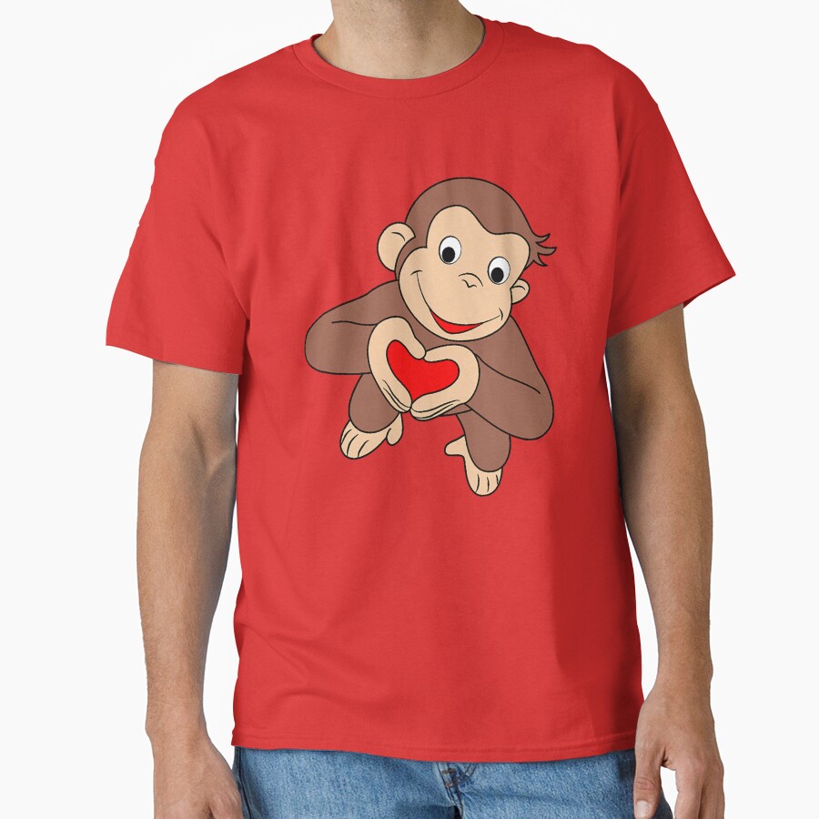 Heartwarming Curious George Is All Heart T-shirt - Image 5