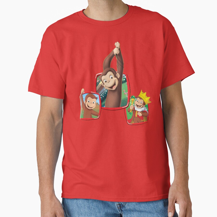 Cute Curious George Monkey T-shirt - Image 5