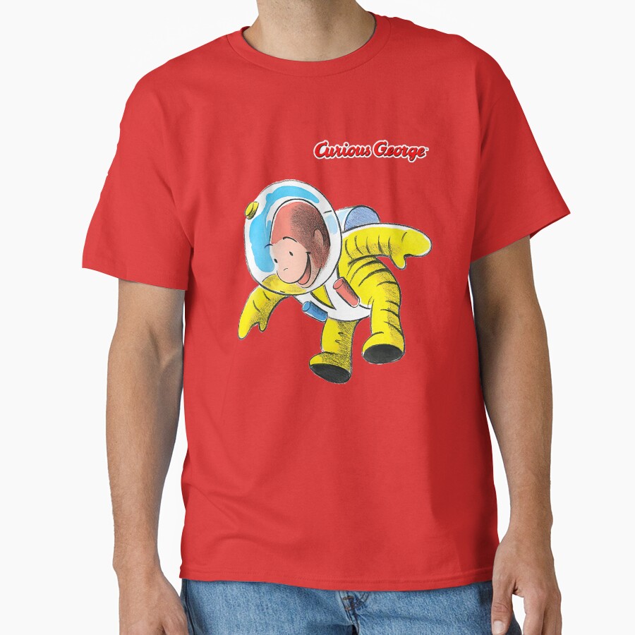 Happy Curious George Astronaut T-shirt - Image 5