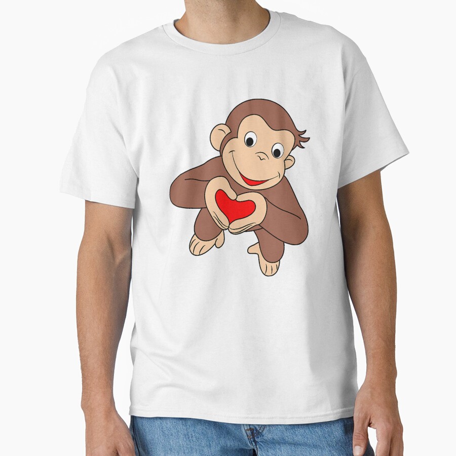 Heartwarming Curious George Is All Heart T-shirt - Image 2