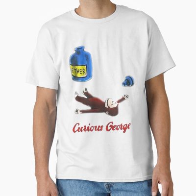 Funny Curious George Breathes In Ether T-shirt