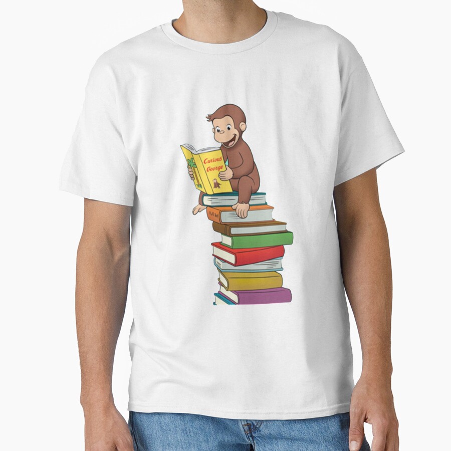 Classic Curious George Reading Book T-shirt
