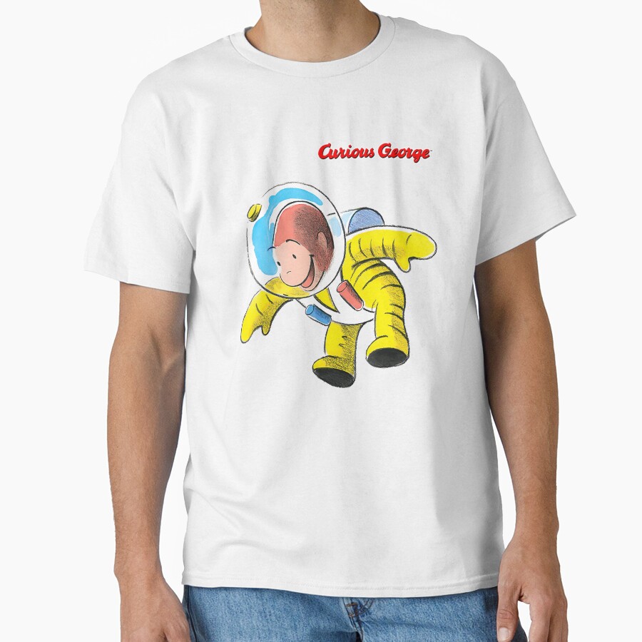 Happy Curious George Astronaut T-shirt - Image 2