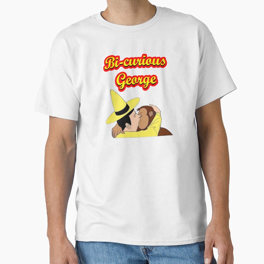 Funny Bi Curious George Parody T-shirt