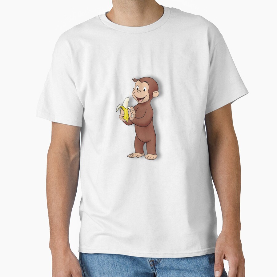 Cute Curious George Cartoon T-shirt