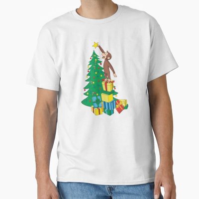 Cute Curious George Christmas Design T-shirt
