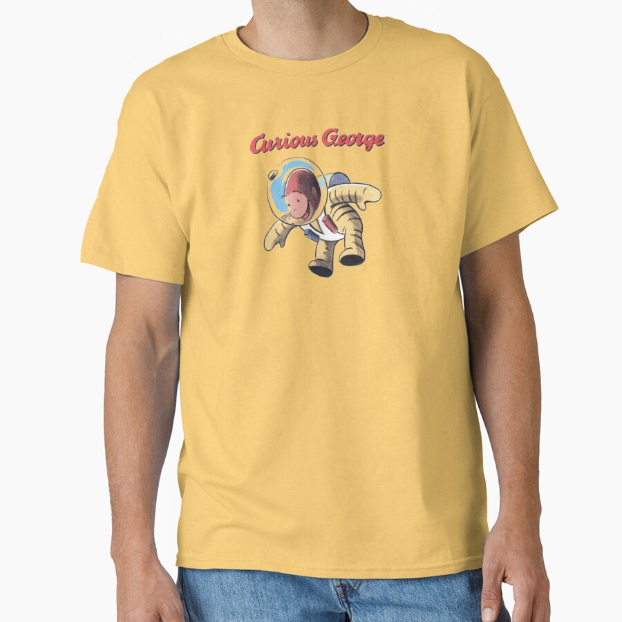 Cute Astronaut Monkey Curious George T-shirt - Image 6