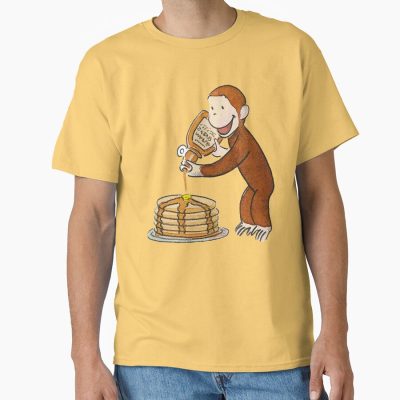 Cute Curious George Making Pancakes T-shirt