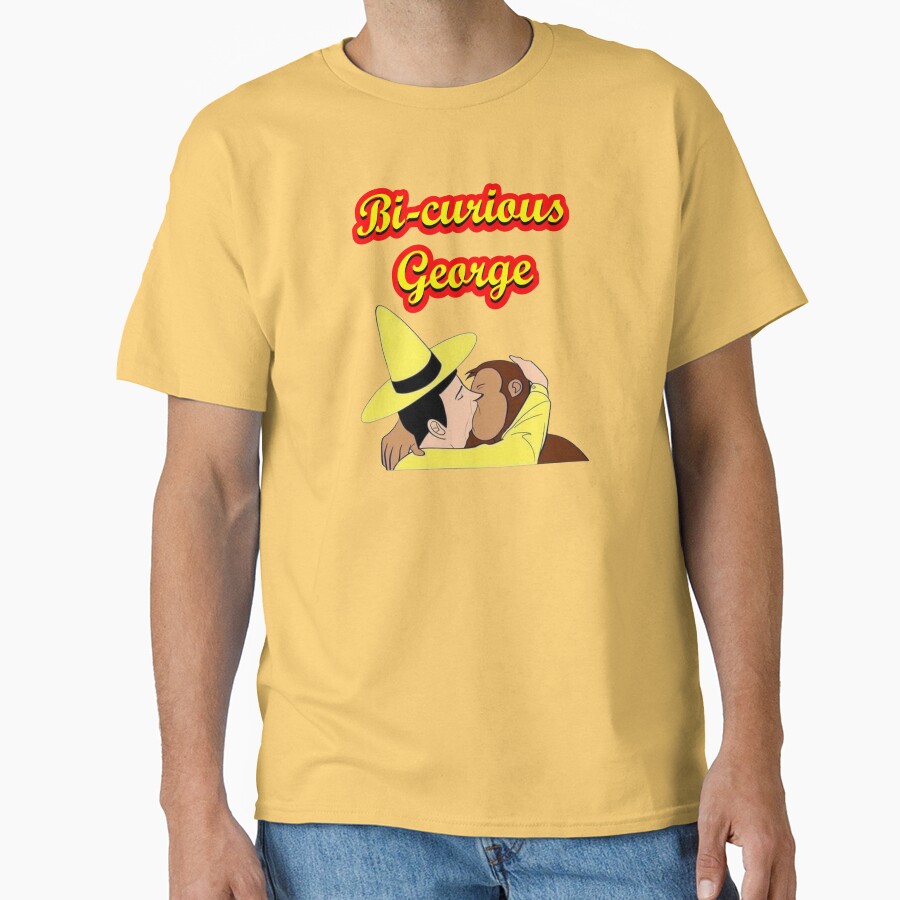 Funny Bi Curious George Parody T-shirt - Image 6