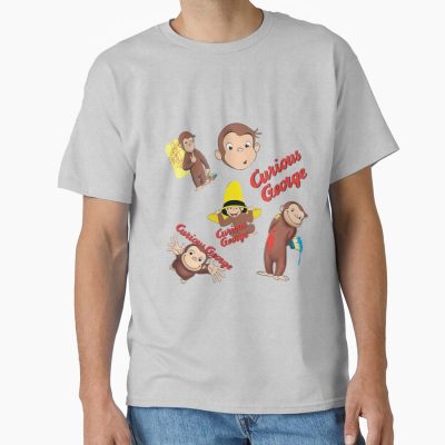 Adorable Curious George Cartoon T-shirt