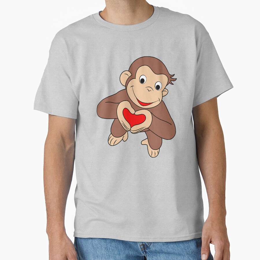 Heartwarming Curious George Is All Heart T-shirt - Image 3