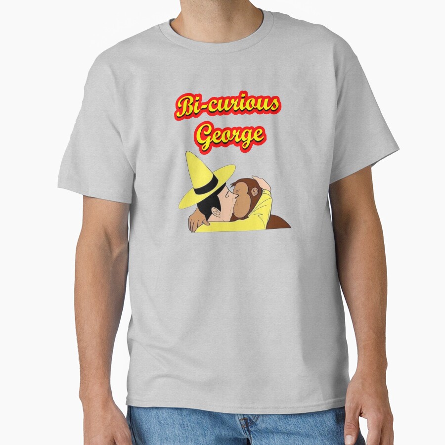 Funny Bi Curious George Parody T-shirt - Image 3