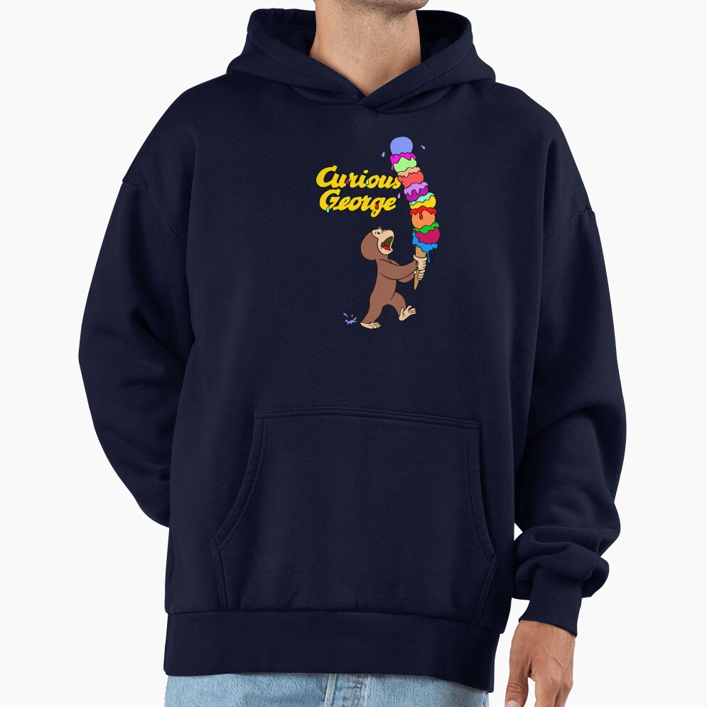 Cute Curious George Ice Cream Treat Hoodie - Image 5