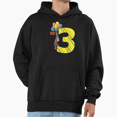 Cute Vintage 3rd Birthday Balloons Graphic Hoodie