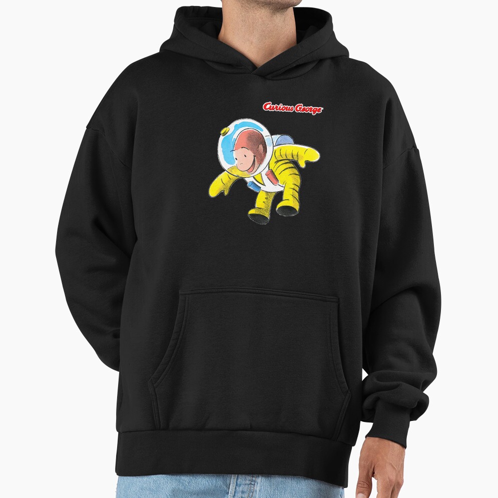 Happy Curious George Astronaut Hoodie