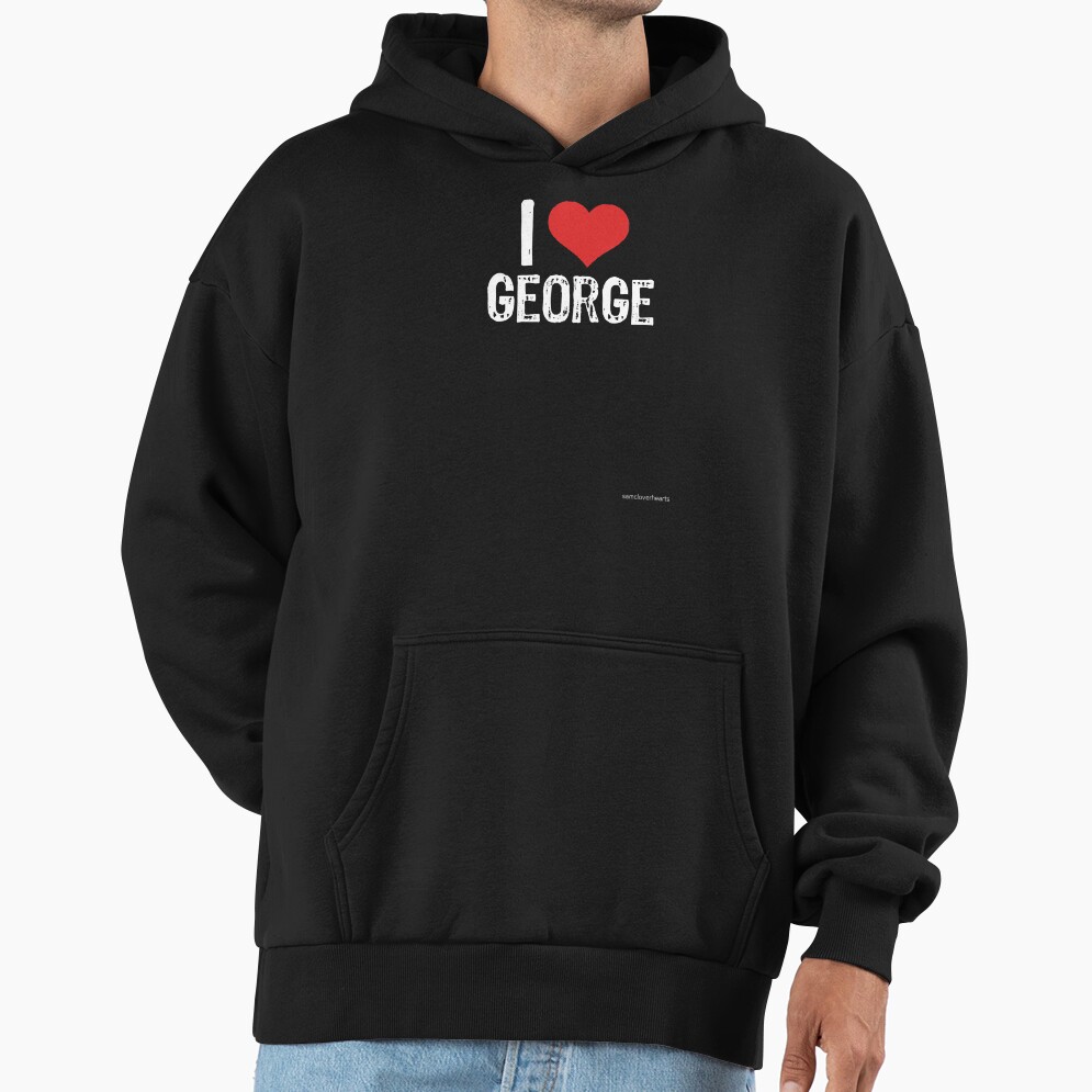 Cute I Love George Design Hoodie - Image 3
