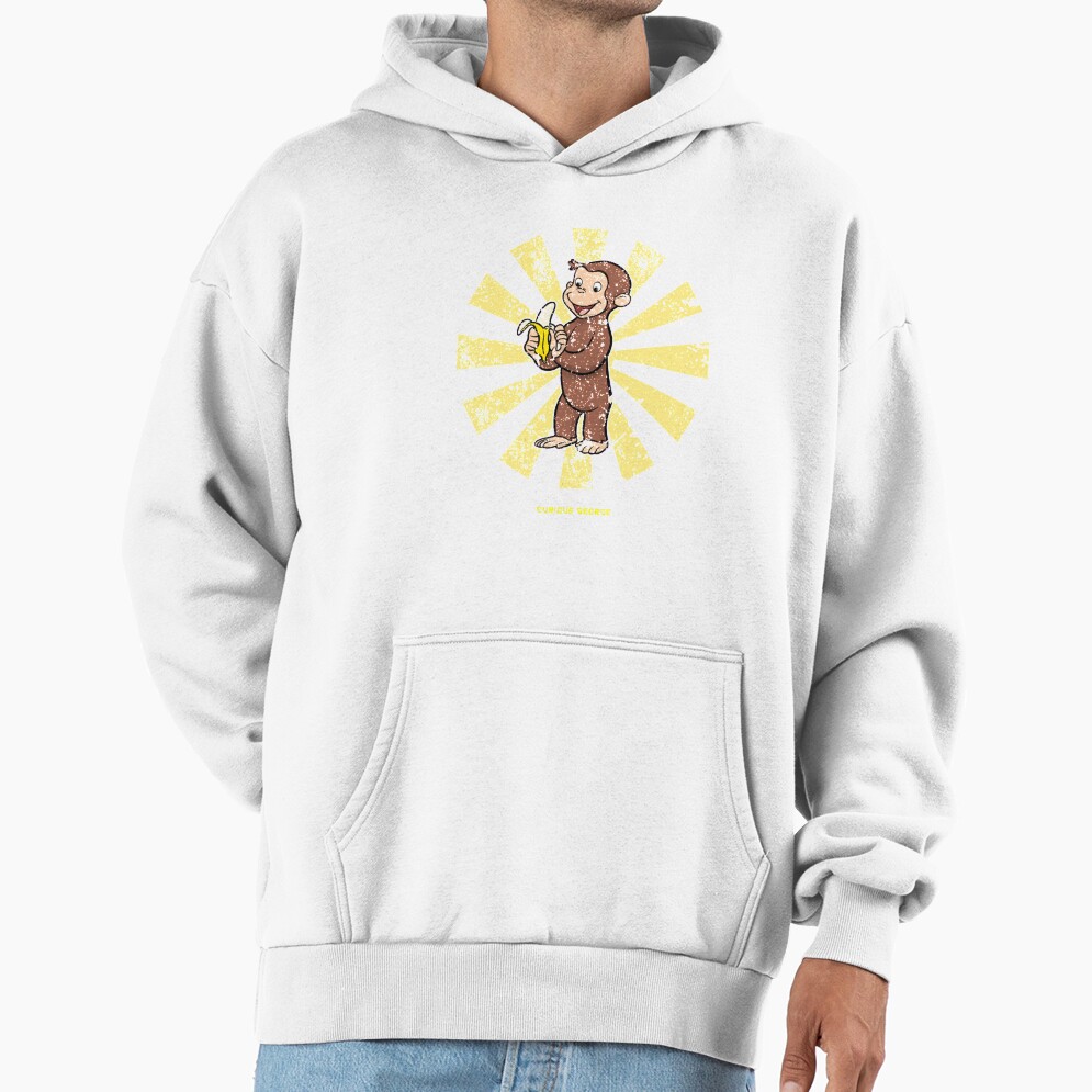Vintage Curious George Retro Japanese Style Hoodie - Image 2