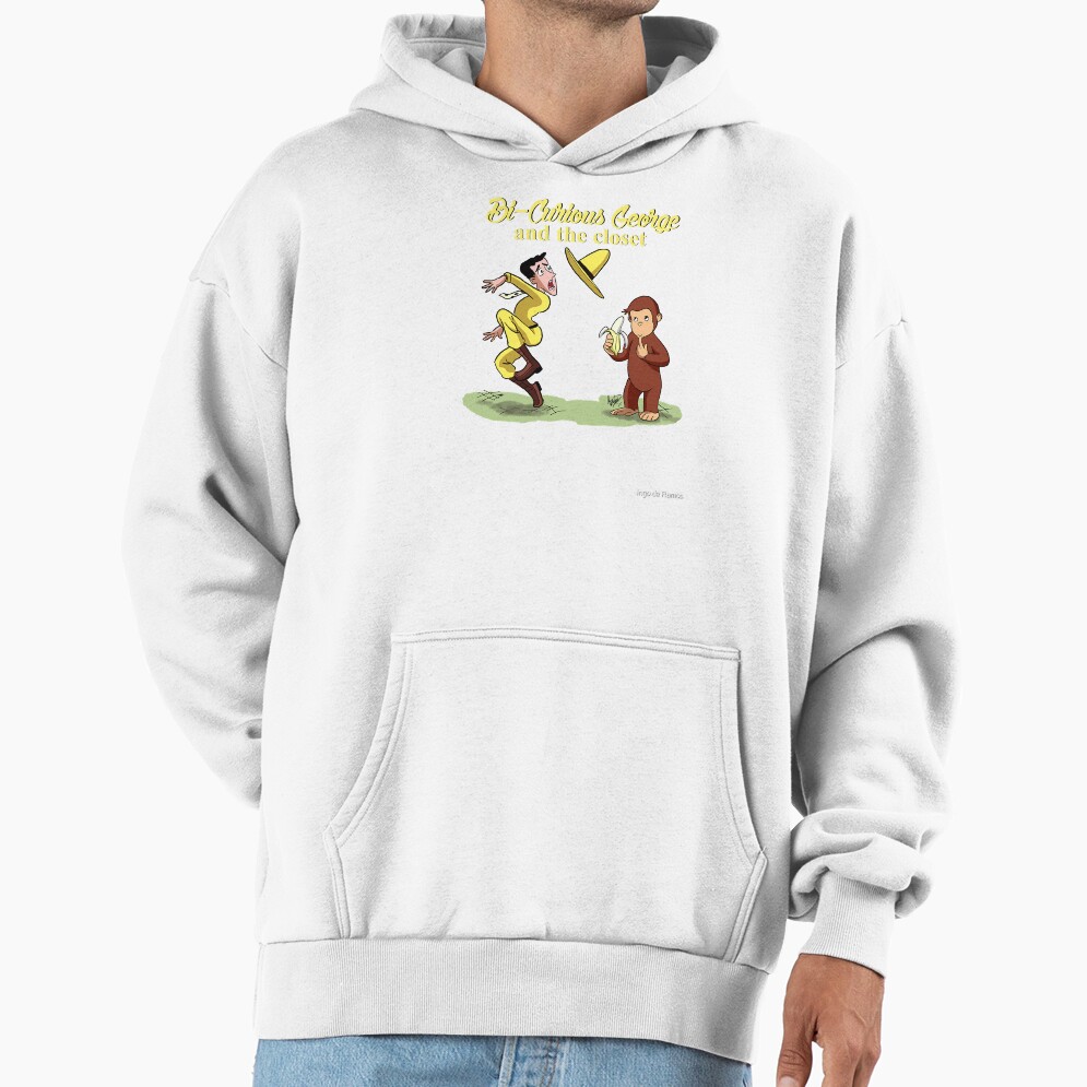 Funny Bi Curious George Tv Show Parody Hoodie - Image 2