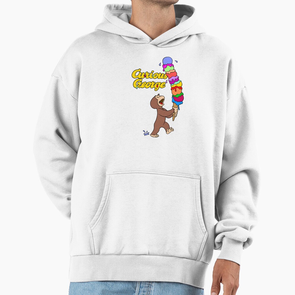 Cute Curious George Ice Cream Treat Hoodie - Image 2