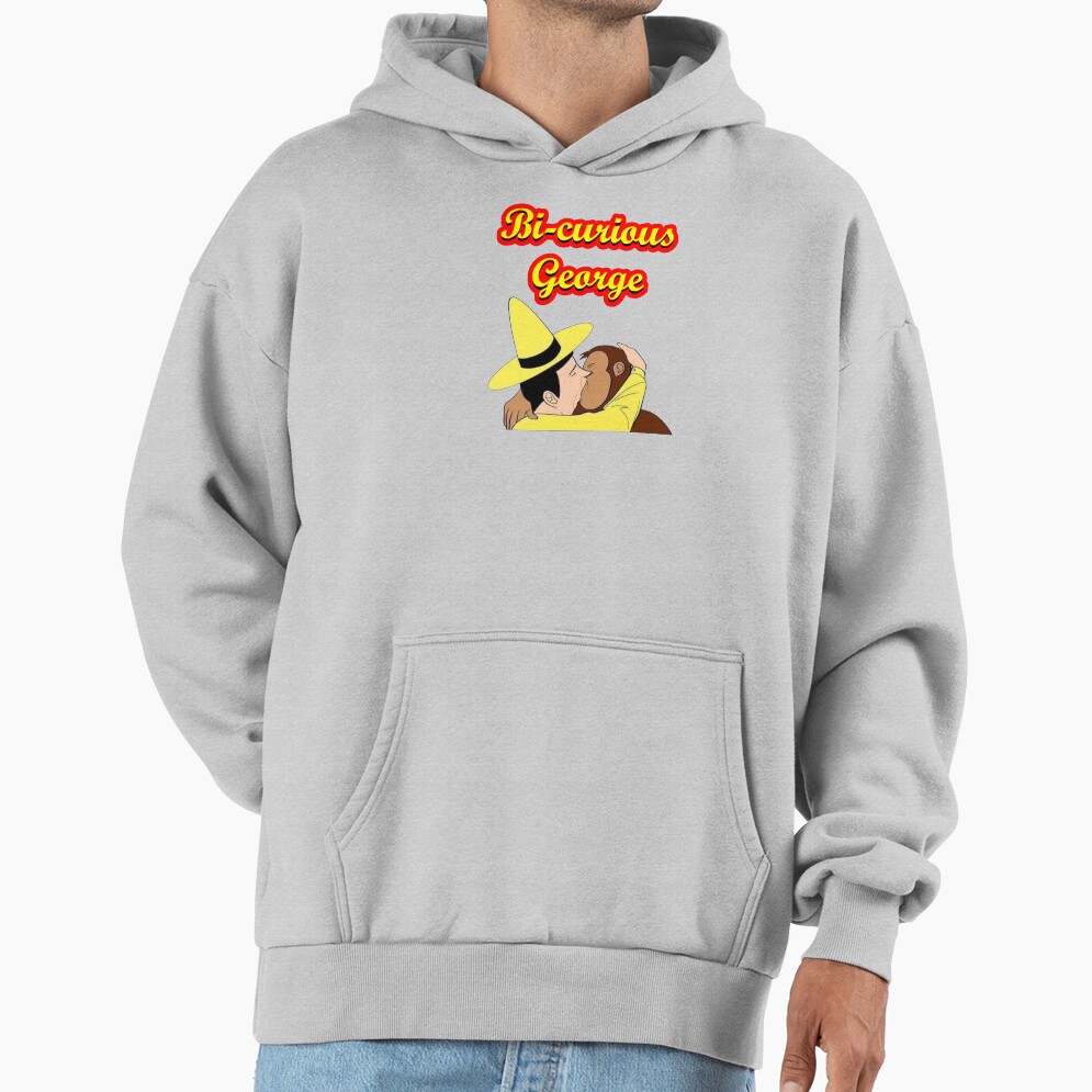 Funny Bi Curious George Parody Hoodie - Image 4