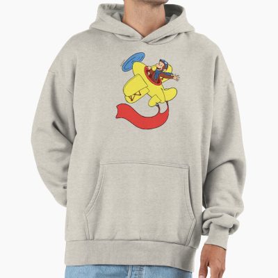 Cute Curious George In An Airplane Hoodie