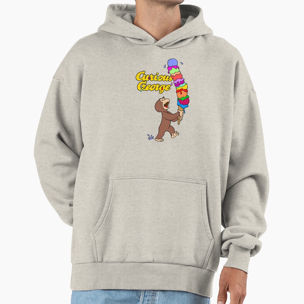 Cute Curious George Ice Cream Treat Hoodie - Image 3