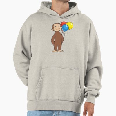 Happy Curious George With Balloons Hoodie