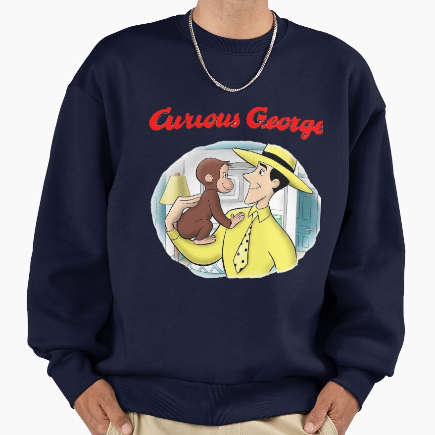 Classic Curious George Cartoon Sweatshirt - Image 5
