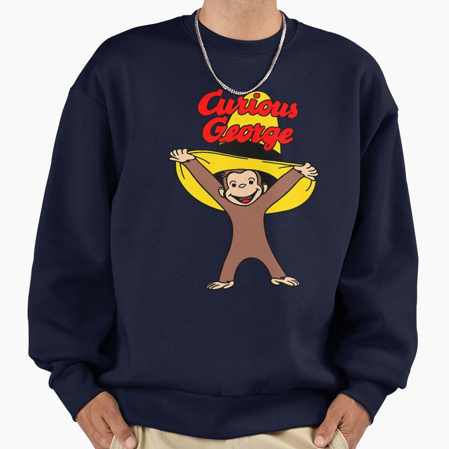 Classic Curious George In The Yellow Hat Sweatshirt - Image 5