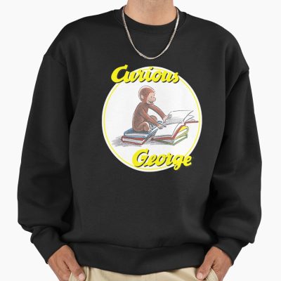 Vintage Curious George Reading Poster Sweatshirt
