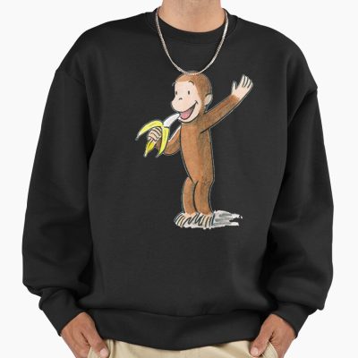 Cute Curious George Eating A Banana Sweatshirt