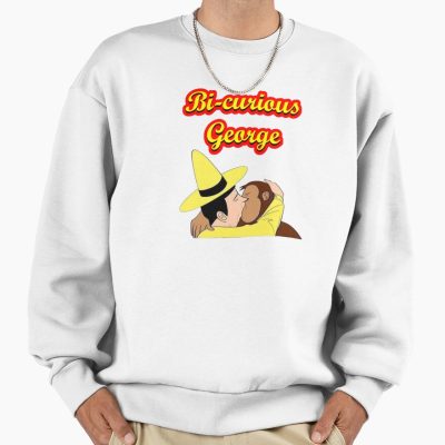 Funny Bi Curious George Parody Sweatshirt