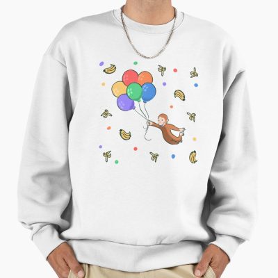 Cute Bananas And Balloons Curious George Sweatshirt