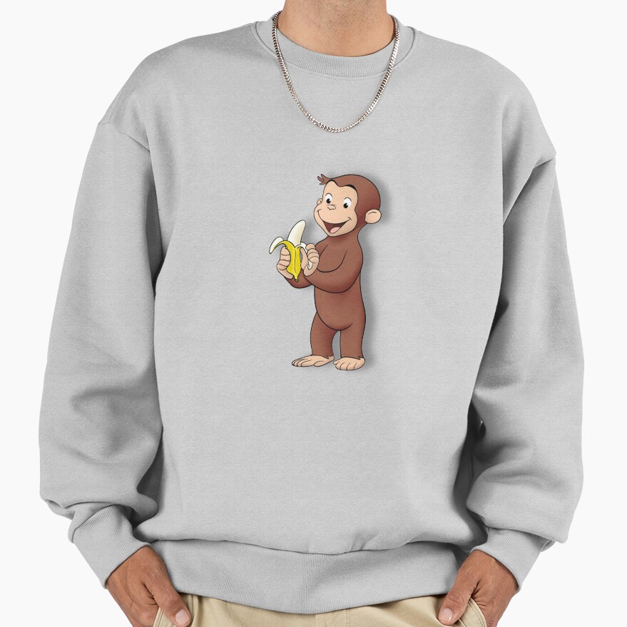 Cute Curious George Cartoon Sweatshirt - Image 4
