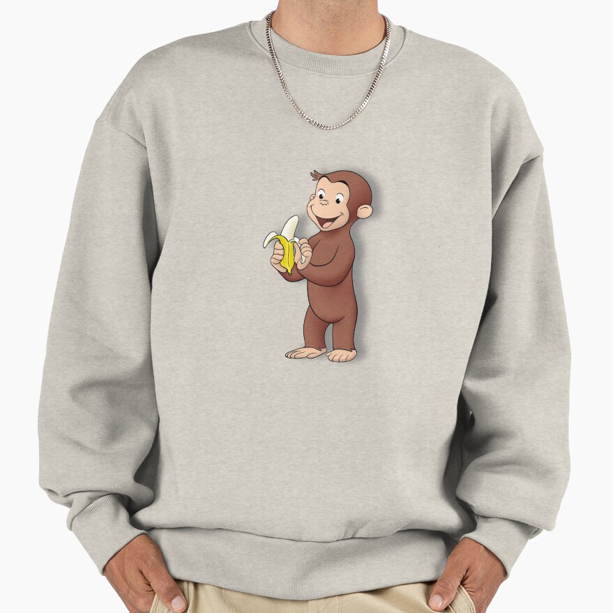 Cute Curious George Cartoon Sweatshirt - Image 3