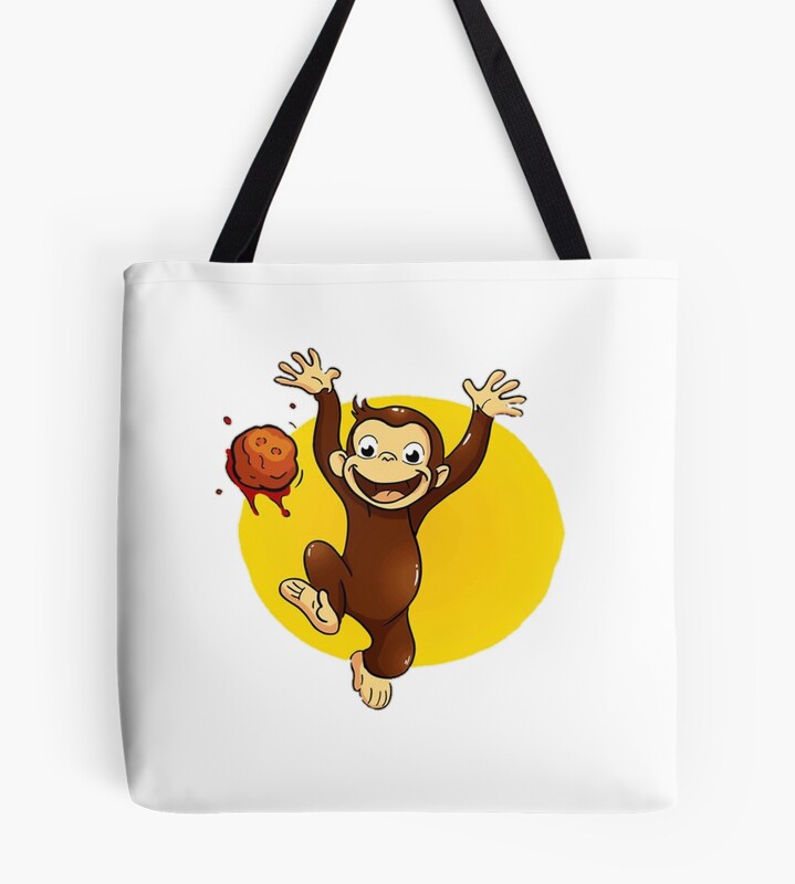 Adorable Curious George Monkey Tote Bag