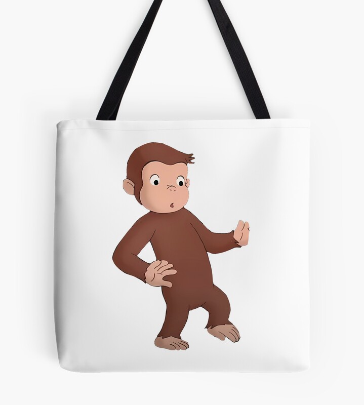 Cute Curious George Cartoon Tote Bag