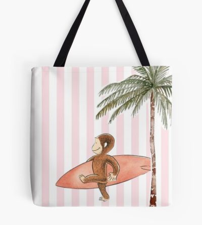 Cute Curious George Pink Girly Design Tote Bag