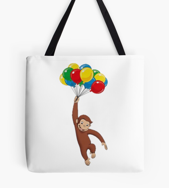 Classic Curious George Cartoon Tote Bag