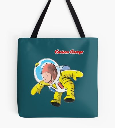 Happy Curious George Astronaut Tote Bag