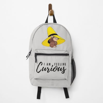 Cute Curious Monkey With Yellow Hat Backpack