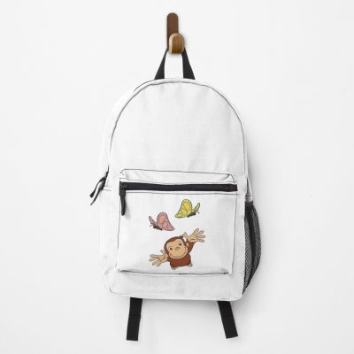 Cute Curious George And Butterflies Backpack