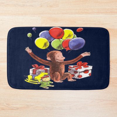 Happy Curious George Birthday Bath Mat