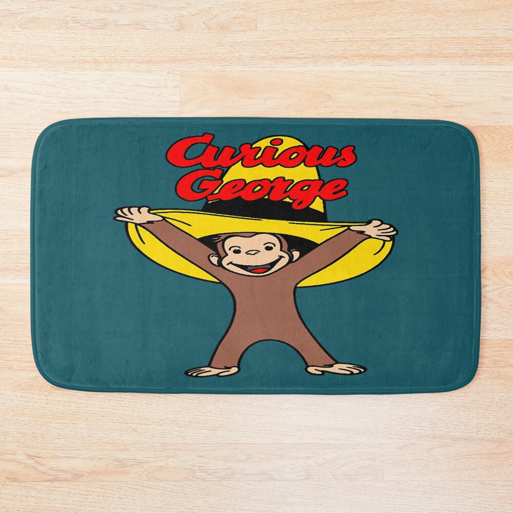 Classic Curious George In The Yellow Hat Bath Mat