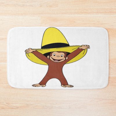 Vintage Curious George Artwork Bath Mat