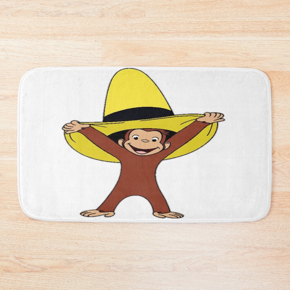 Vintage Curious George Artwork Bath Mat