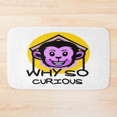 Funny Why So Curious Design Bath Mat