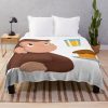 Sweet Curious George Cartoon Throw Blanket