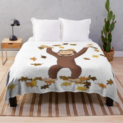 Funny Curious George Monkey Fun Throw Blanket